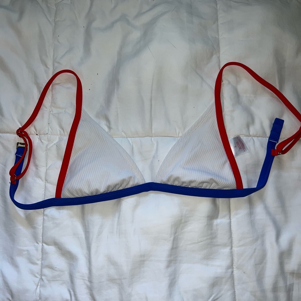 Wild Fable Red and Blue Bikini Top